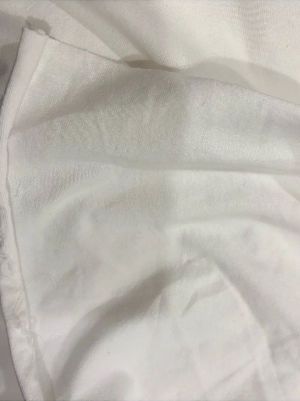 Four way stretch white knit for maternity panels fabric